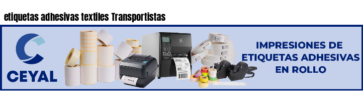 etiquetas adhesivas textiles Transportistas