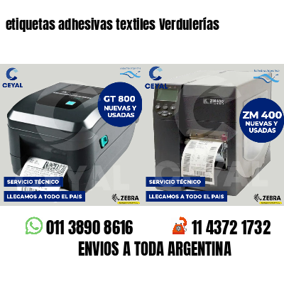 etiquetas adhesivas textiles Verdulerías