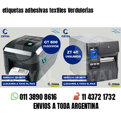 etiquetas adhesivas textiles Verdulerías