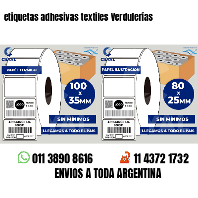 etiquetas adhesivas textiles Verdulerías