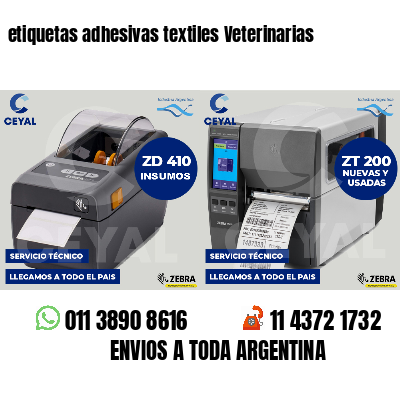 etiquetas adhesivas textiles Veterinarias