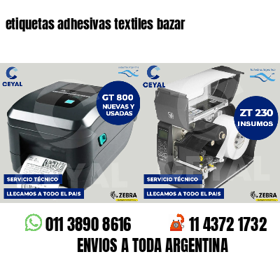 etiquetas adhesivas textiles bazar