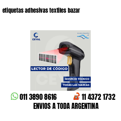etiquetas adhesivas textiles bazar
