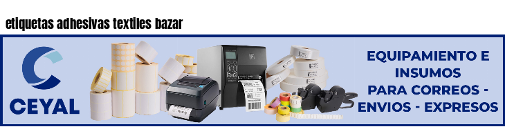 etiquetas adhesivas textiles bazar