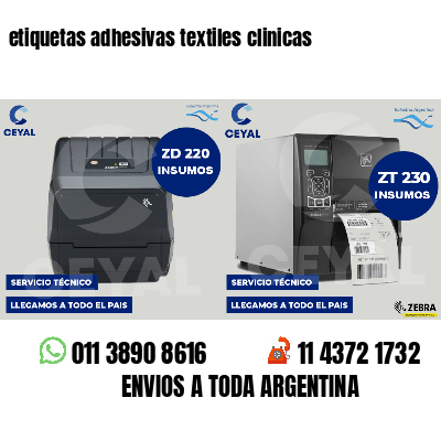etiquetas adhesivas textiles clinicas