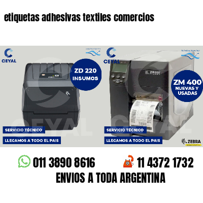etiquetas adhesivas textiles comercios