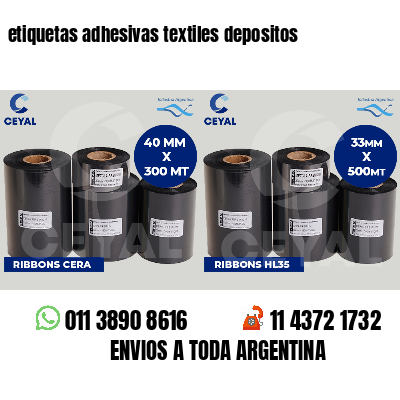 etiquetas adhesivas textiles depositos