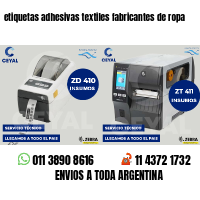 etiquetas adhesivas textiles fabricantes de ropa