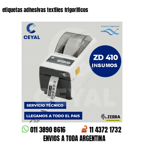 etiquetas adhesivas textiles frigorificos