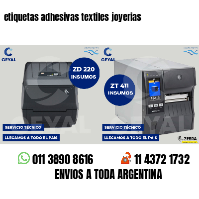 etiquetas adhesivas textiles joyerias