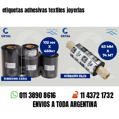 etiquetas adhesivas textiles joyerias