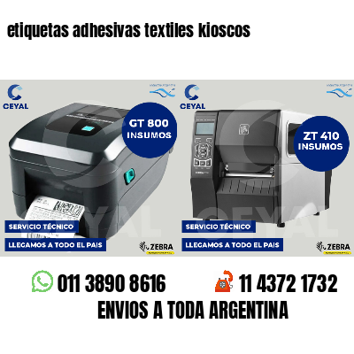 etiquetas adhesivas textiles kioscos