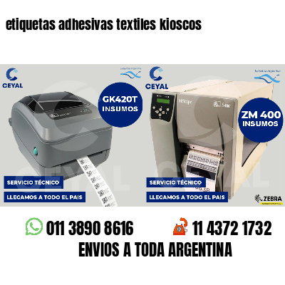 etiquetas adhesivas textiles kioscos