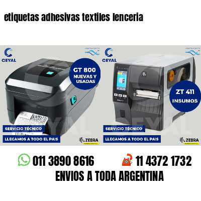 etiquetas adhesivas textiles lenceria