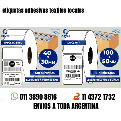 etiquetas adhesivas textiles locales