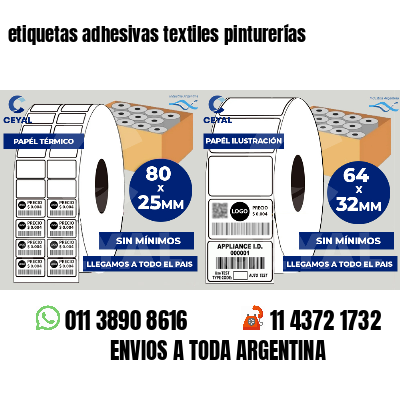 etiquetas adhesivas textiles pinturerías