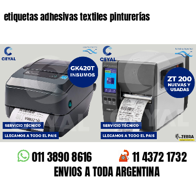 etiquetas adhesivas textiles pinturerías