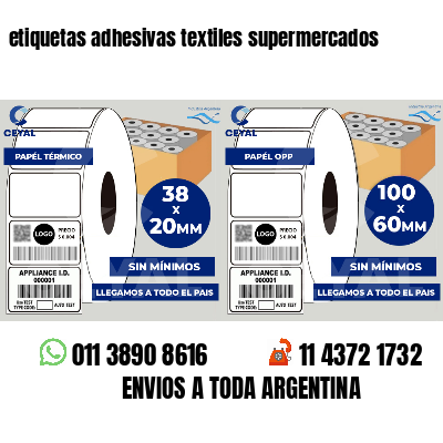 etiquetas adhesivas textiles supermercados