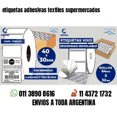 etiquetas adhesivas textiles supermercados