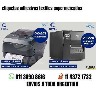 etiquetas adhesivas textiles supermercados
