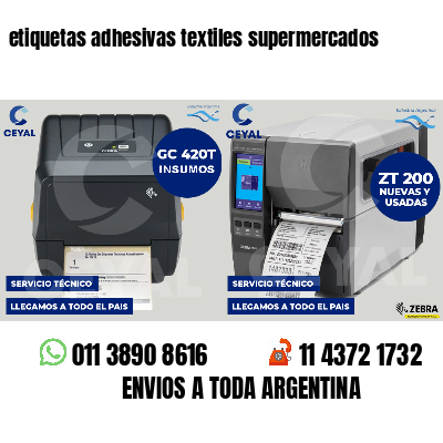etiquetas adhesivas textiles supermercados