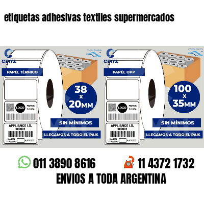 etiquetas adhesivas textiles supermercados