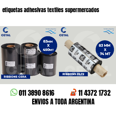 etiquetas adhesivas textiles supermercados