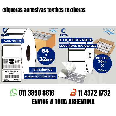 etiquetas adhesivas textiles textileras