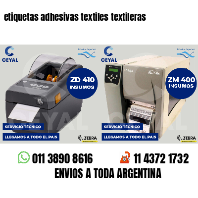 etiquetas adhesivas textiles textileras
