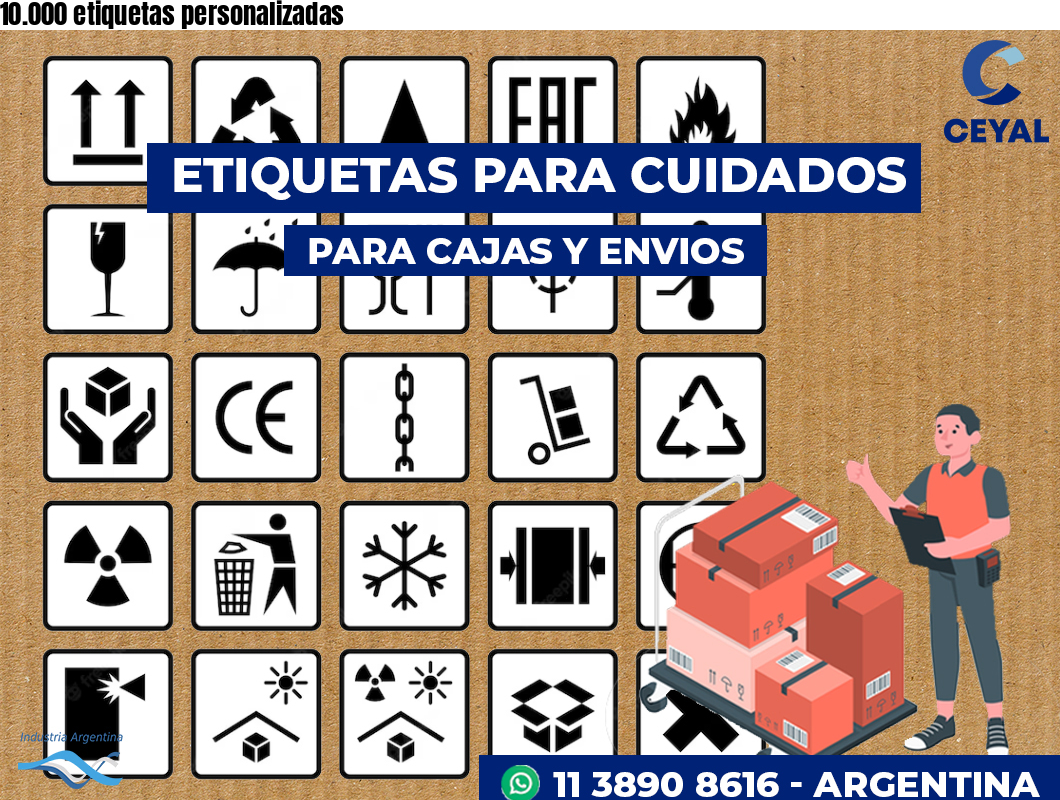 10.000 etiquetas personalizadas