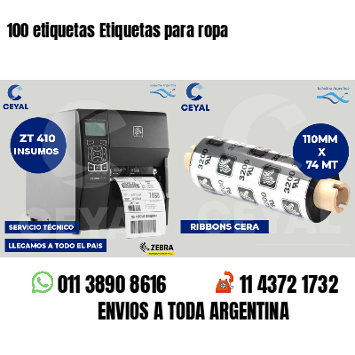 100 etiquetas Etiquetas para ropa