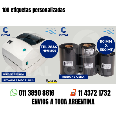 100 etiquetas personalizadas