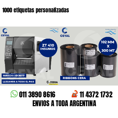 1000 etiquetas personalizadas