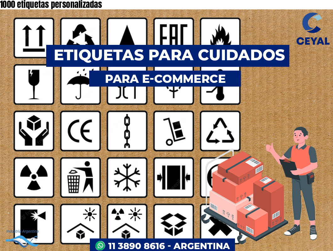 1000 etiquetas personalizadas