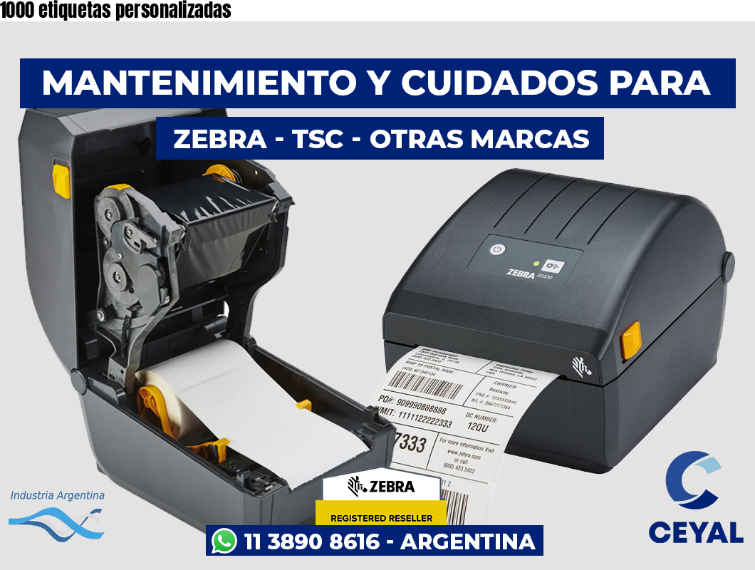 1000 etiquetas personalizadas