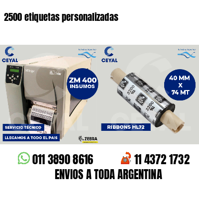 2500 etiquetas personalizadas