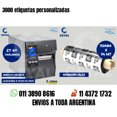 3000 etiquetas personalizadas