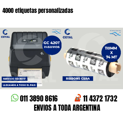 4000 etiquetas personalizadas
