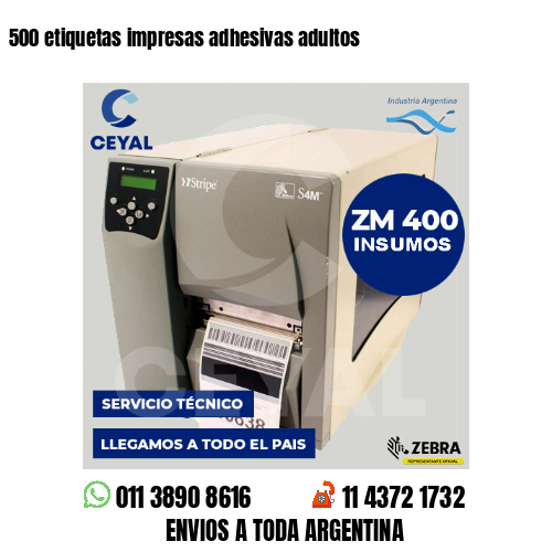 500 etiquetas impresas adhesivas adultos