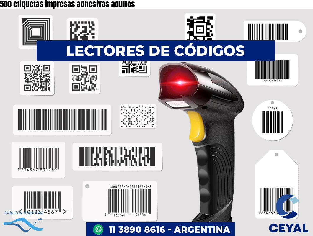 500 etiquetas impresas adhesivas adultos