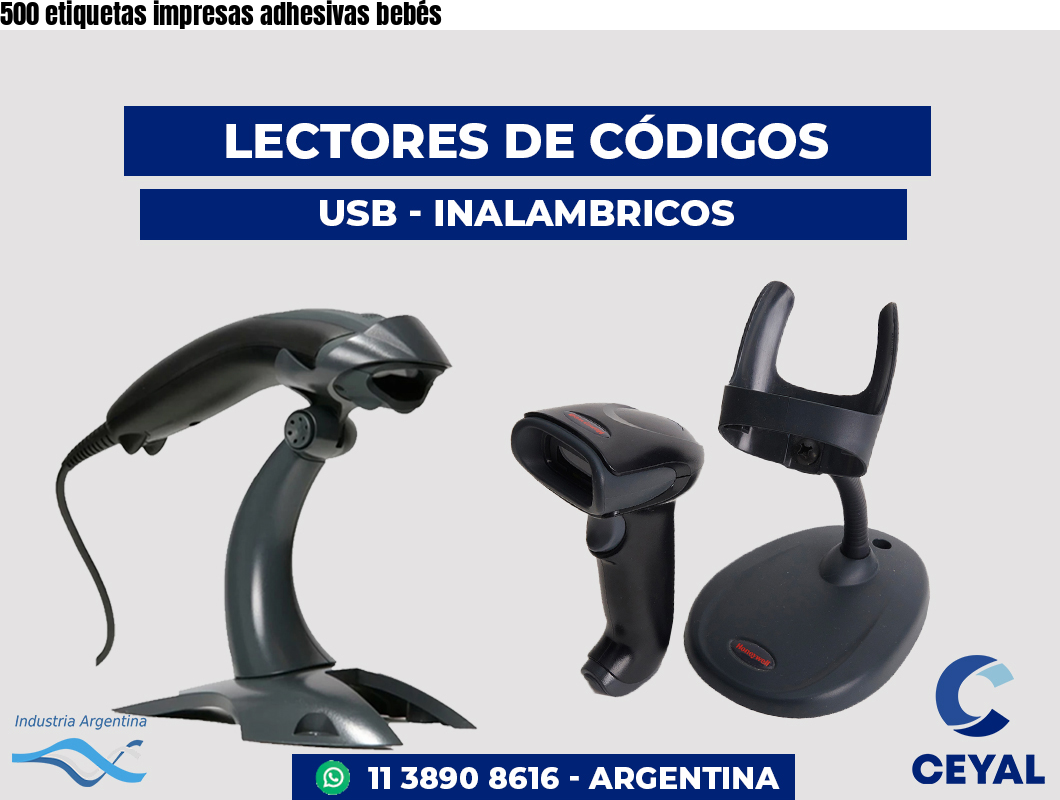 500 etiquetas impresas adhesivas bebés
