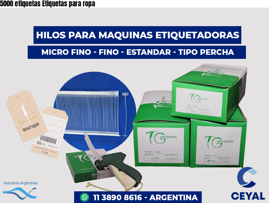 5000 etiquetas Etiquetas para ropa