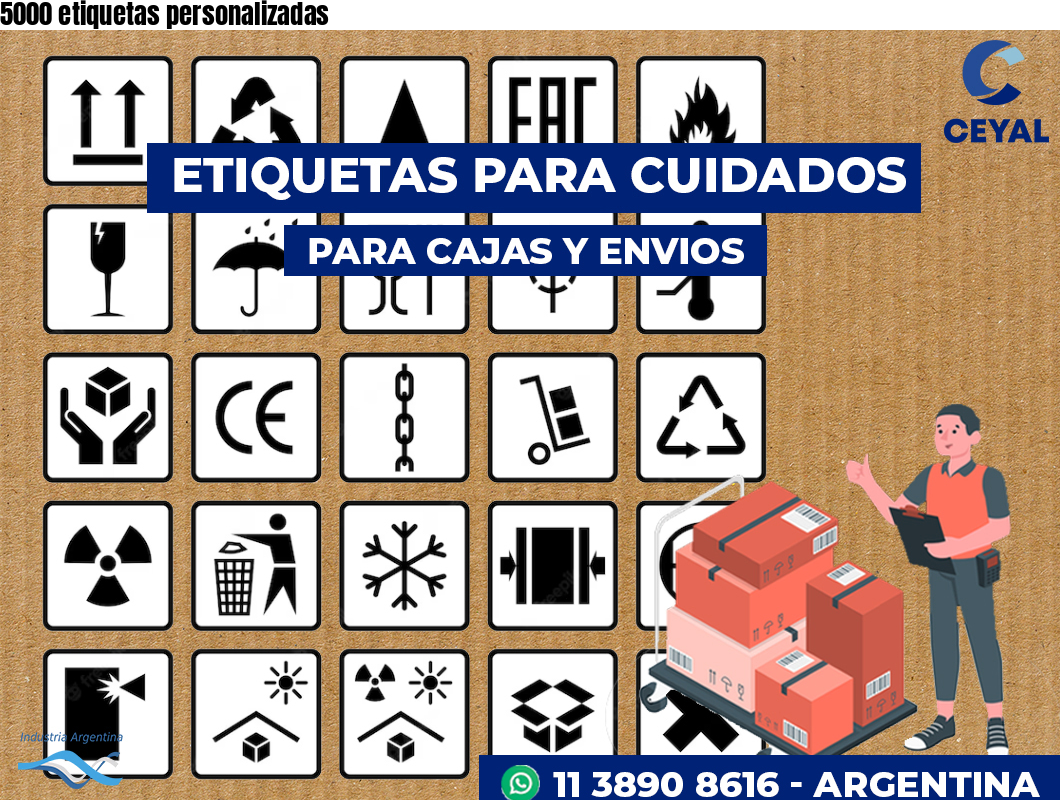5000 etiquetas personalizadas