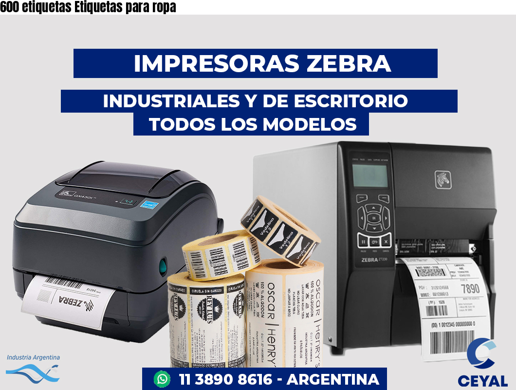 600 etiquetas Etiquetas para ropa
