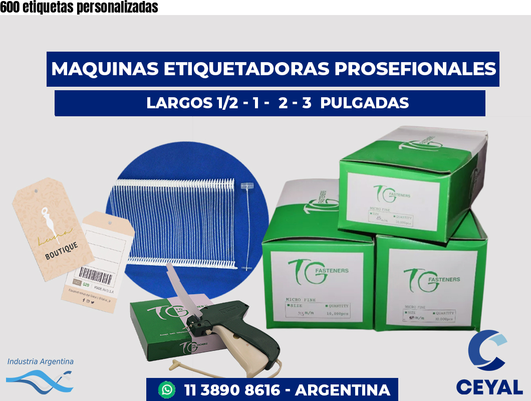 600 etiquetas personalizadas