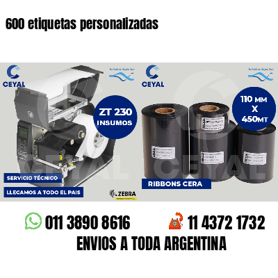 600 etiquetas personalizadas