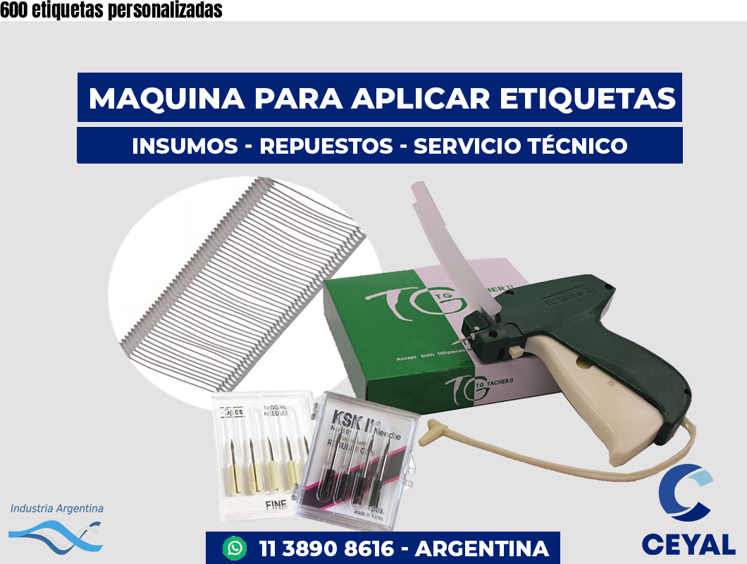 600 etiquetas personalizadas