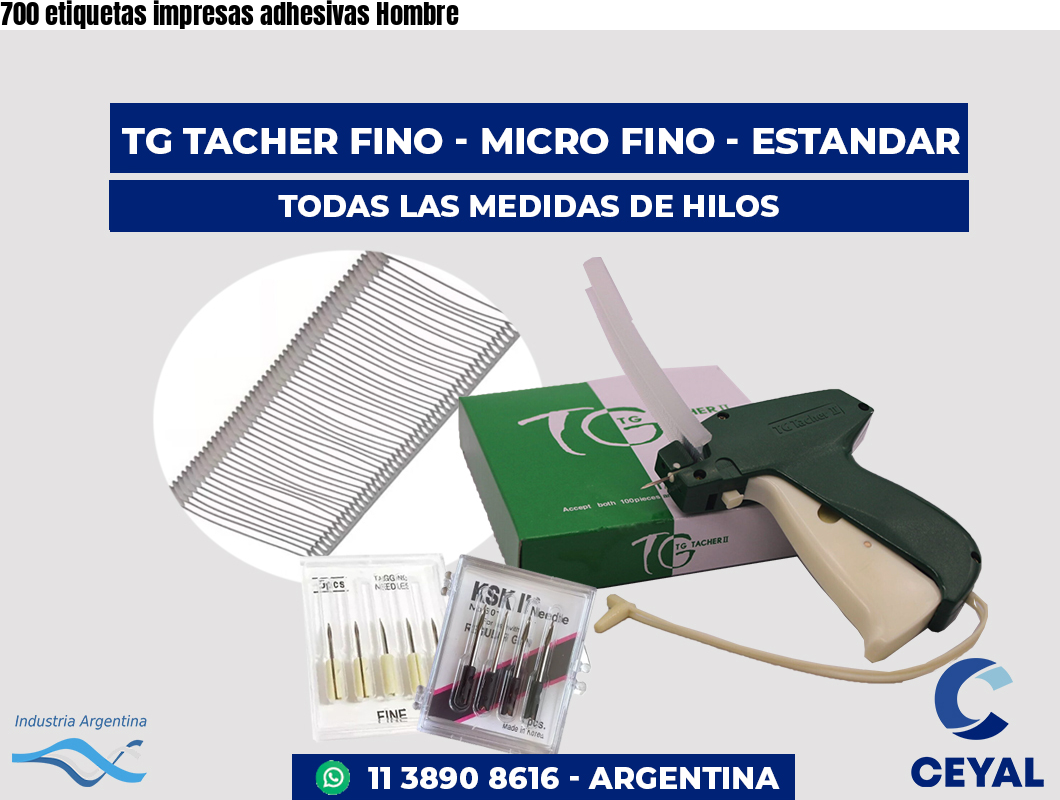700 etiquetas impresas adhesivas Hombre