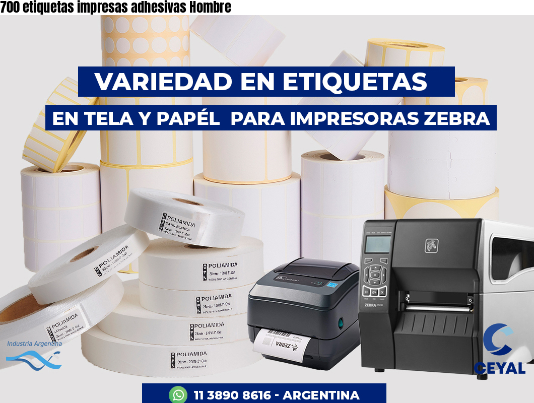 700 etiquetas impresas adhesivas Hombre