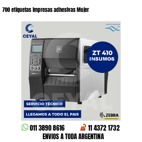 700 etiquetas impresas adhesivas Mujer